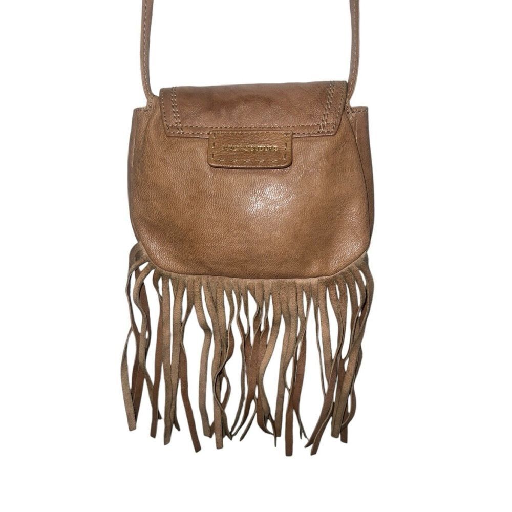 Juicy Couture Brown Goat Leather Fringe Crossbody Purse - Picture 2 of 13